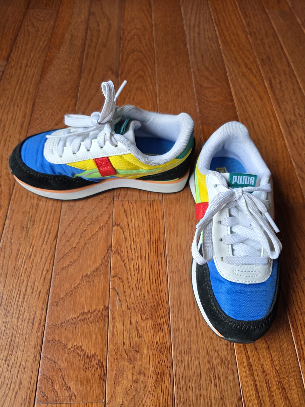PUMA Kids' Multicolor Retro Runner Sneakers - Blue/Yellow